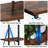 4-Tier Ladder Bookshelf, A-Frame Sailboat Style Bookcase, Freestanding Open Display Shelf for Living Room or Office-432163976
