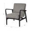 Upholstered Accent Chair with Wooden Frame Accent - Comfortable Armchair for Living Room, Dining Room, and Bedroom - 32", Grey