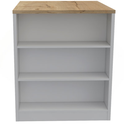 Kitchen Island, Three Shelves Concealed