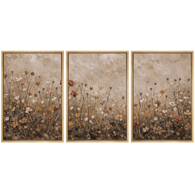 «Autumn Wildflower Meadow», art du salon, impression sur toile encadrée