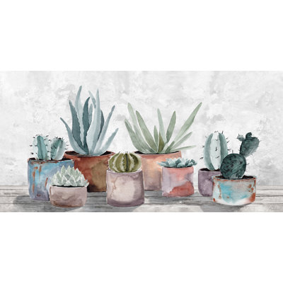 Healthy Succulents 1 Piece Wrapped Canvas Painting