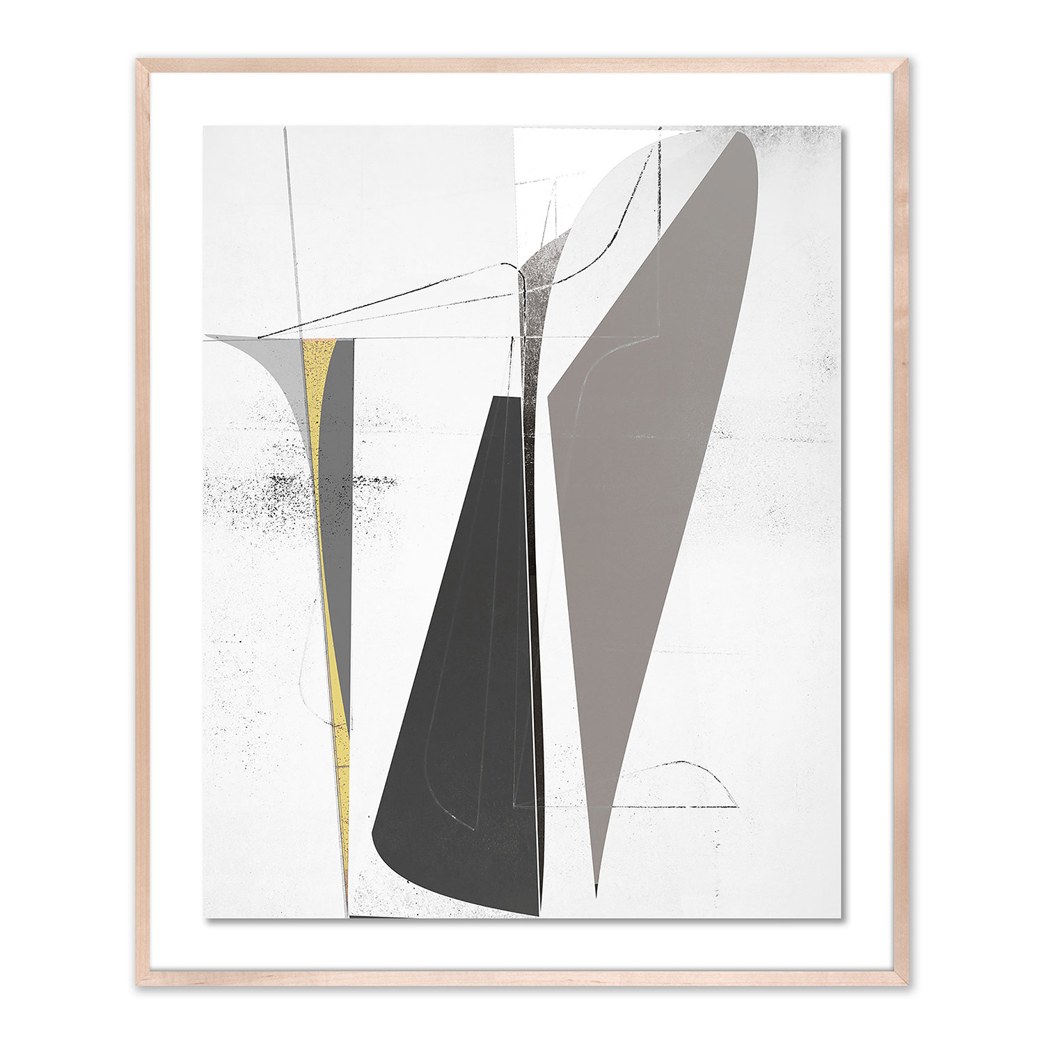 Bangbouh Studio "Ando" Print, Natural, 48" H x 40" W x 2.5" D