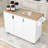 Kitchen Island Cart on Wheels with Drop Leaf, Towel Rack and Adjustable Shelves-1164597374
