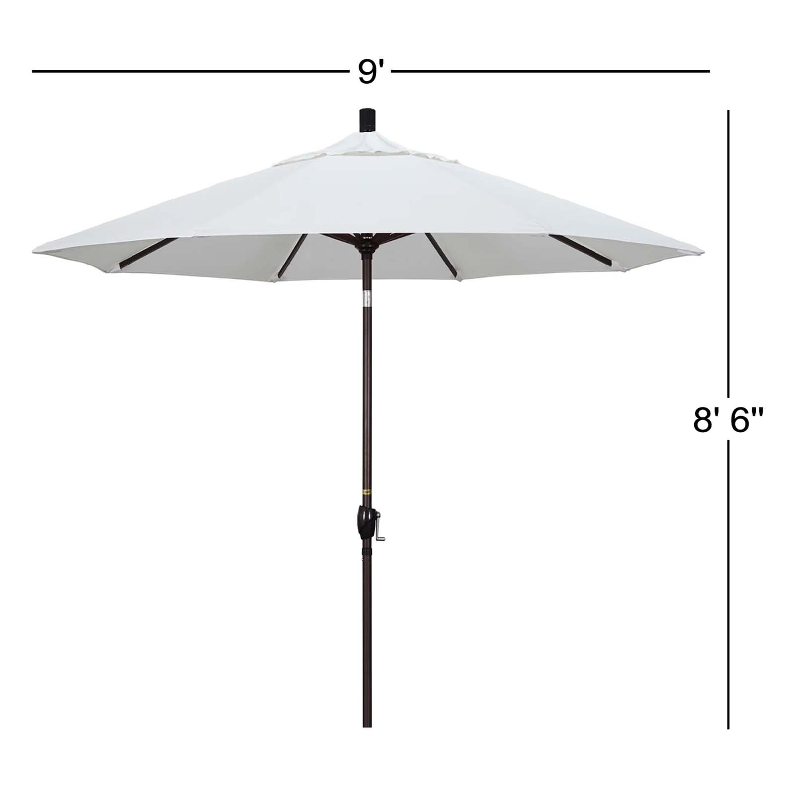 Iuka 108'' Outdoor Umbrella, Canvas Natural Sunbrella® Canvas, 225
