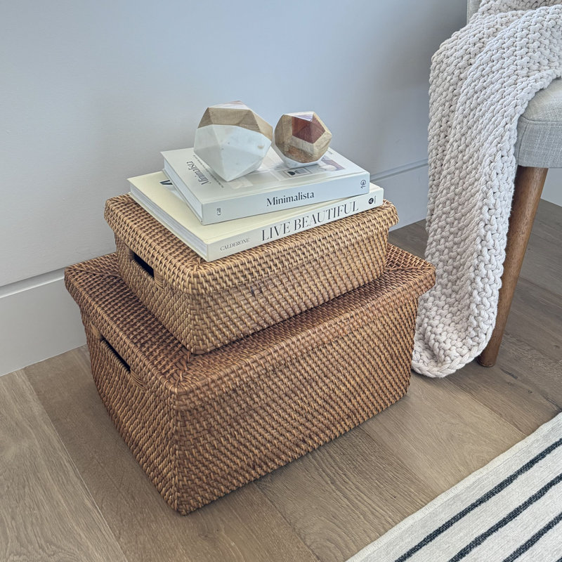 AllModern Wicker Bin, Brown