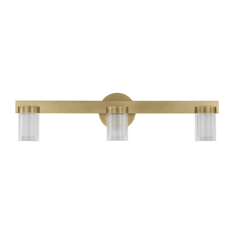Esfera 3 - Light LED Vanity Light, Natural Brass