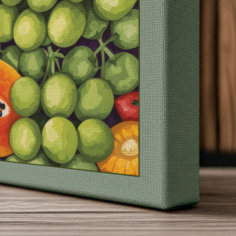 Garden Harvest Modern - Wrapped Canvas, 18x12 - 45.7 x 30.5 cm, Sage Border