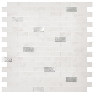 Échantillon - Carrelage mosaïque auto-adhésif en PVC 11 po x 11 po
