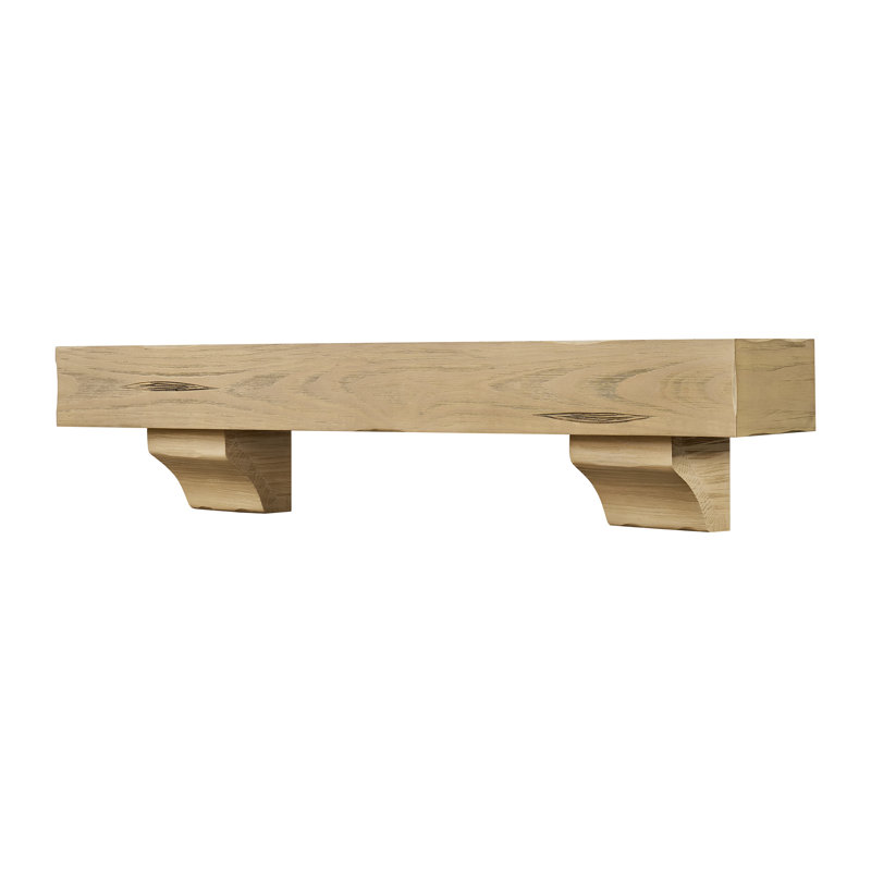 Tablette de manteau de cheminée en bois Kynsley, 48 po, Blonde Distressed