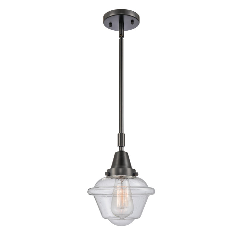 Luminaire suspendu simple à 1 lumière, DEL, Noir mat