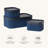 Corrugated Paper Rectangular Storage Box With Vegan Leather Lid Set 3-250782365