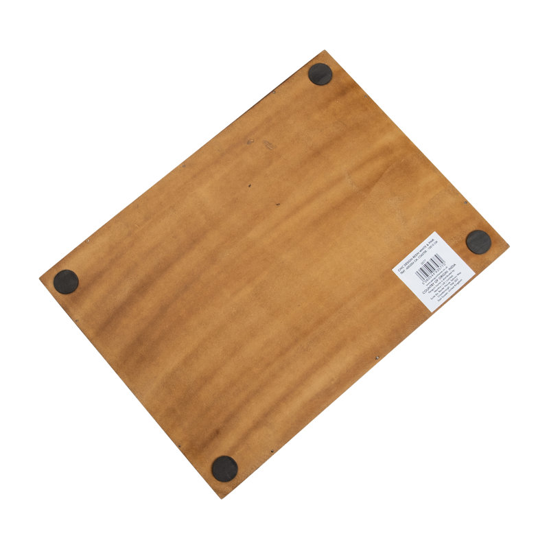 Aiesha Solid Wood Tray, White/Pink