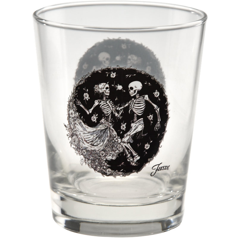 Ensemble de 4 verres fuselés Fiet Dancing Skeletons Duet 15 onces