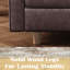 Fauteuil simple en similicuir brun foncé 