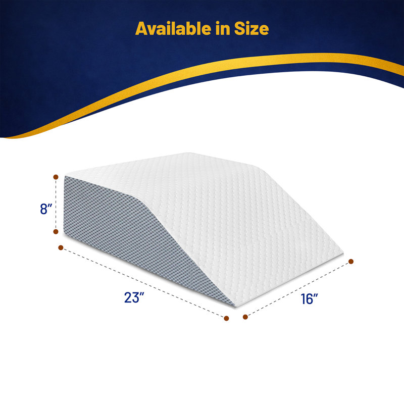 Chickamauga Multi-Purpose Bed Wedge Pillow with Cover, Good for Neck Pain, Raise Breathing, Comfortable