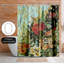 71x74 Shower Curtain - Floral Painted Design - Warm Waves by PI Creative Art