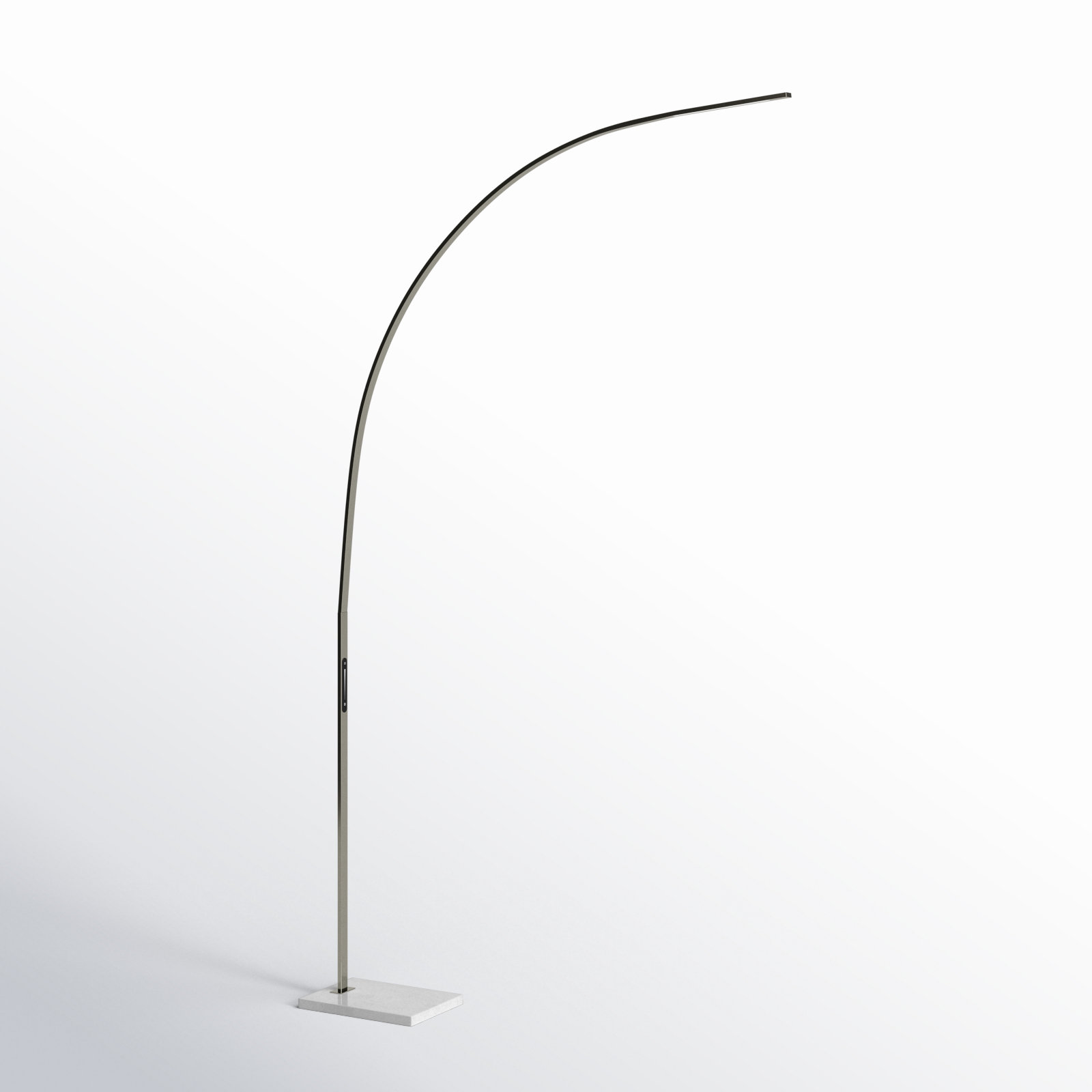 Esmerelda 91'' Dimmable LED Floor Lamp, Brushed Steel, Brushed Steel/Frosted Diffuser
