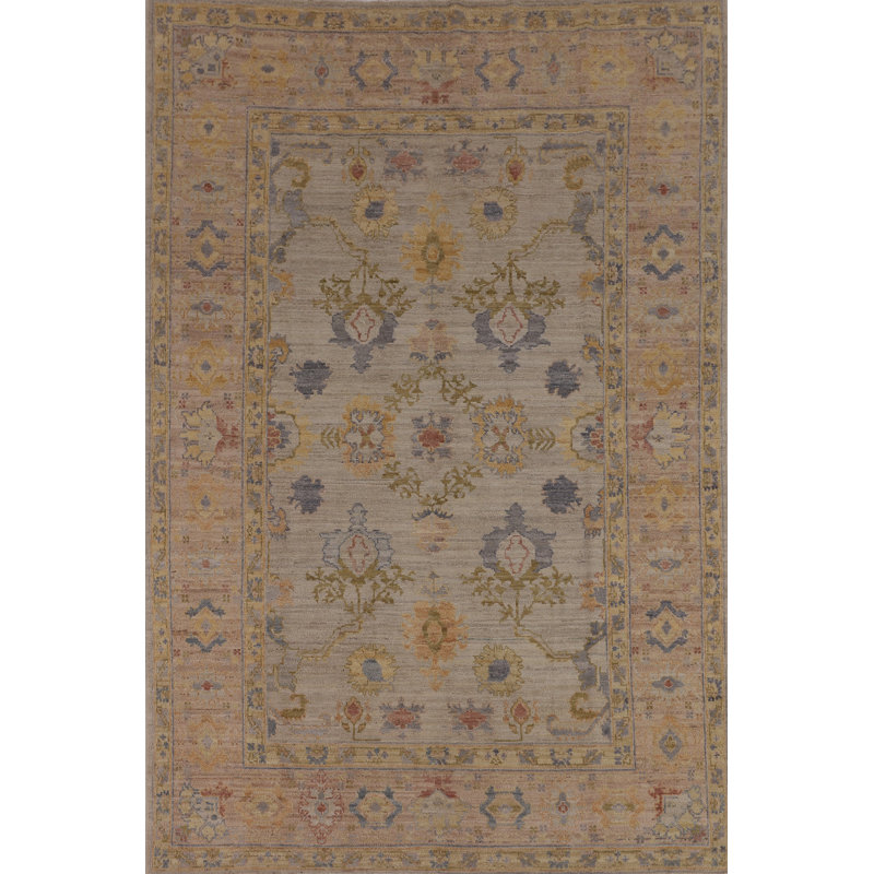 Tapis teint sur terre Oushak 6 x 9