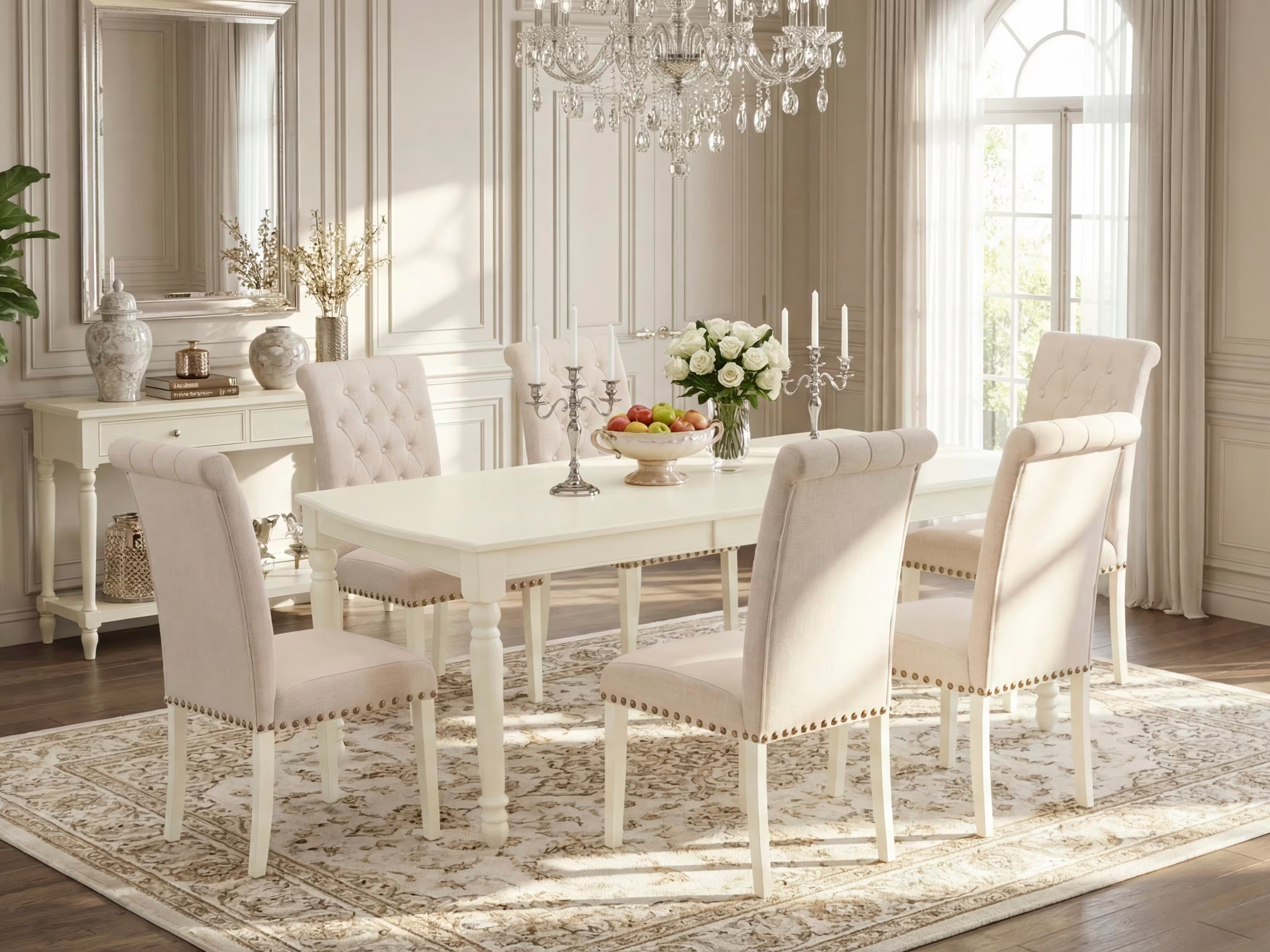 One Allium Way Dane Extendable Solid Wood Dining Set & Reviews ...