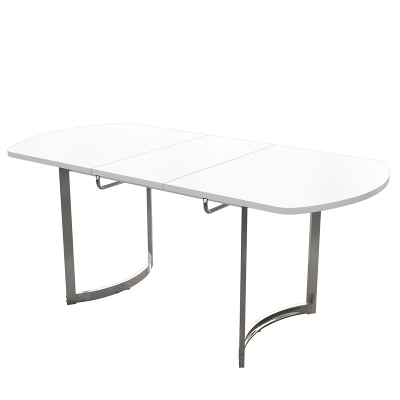 Dashonte Extendable Oval Metal Base Dining Table