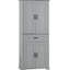 Armoire de salle de bain grise - spacieuse, 1 tablette réglable, armoire basculante en finition, plusieurs compartiments-977729297-977729303