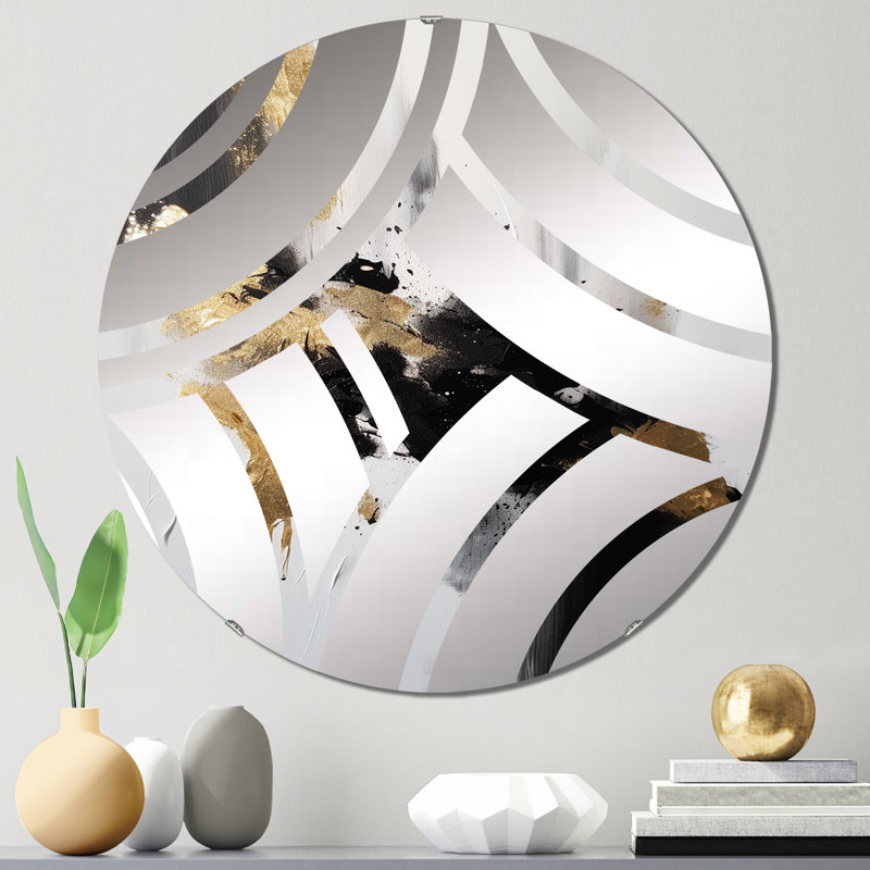Laketha - Miroir décoratif à vague centrale, 23,6 po x 23,6 po