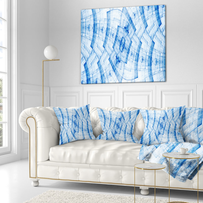 Couverture quadrillée, L 59 po x L 71 po, Bleu / blanc