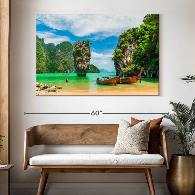 Gillard James Bond Island, H 34 po x l 51 po