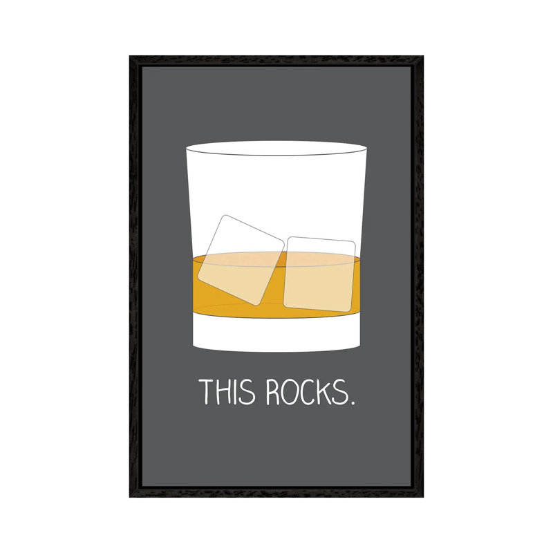 This Rocks by Benton Park Prints - Print on Canvas, 66.04 cm H x 45.72 cm W, Black Framed