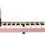 Lit plateforme tapissier simple pour enfants, base de lit en bois avec sommier à lattes, pas de sommier nécessaire, jolie base de lit avec tête de lit à motif de coquillages pour filles, garçons et adolescents