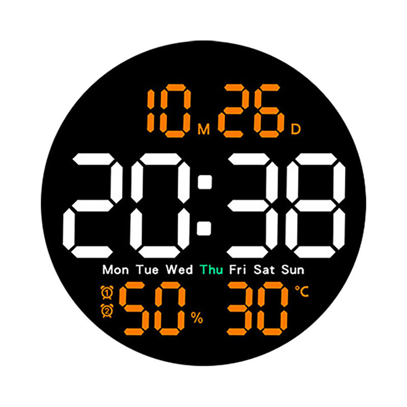 Plastic / Acrylic Wall Clock, Orange