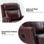 Fauteuil inclinable manuel berçant en cuir véritable Annarita (ensemble de 2)-1592149331