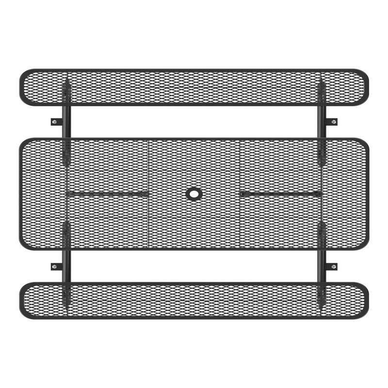 96" Rectangular Picnic Table Set, Black