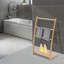 Porte-serviettes sur pied en bambou