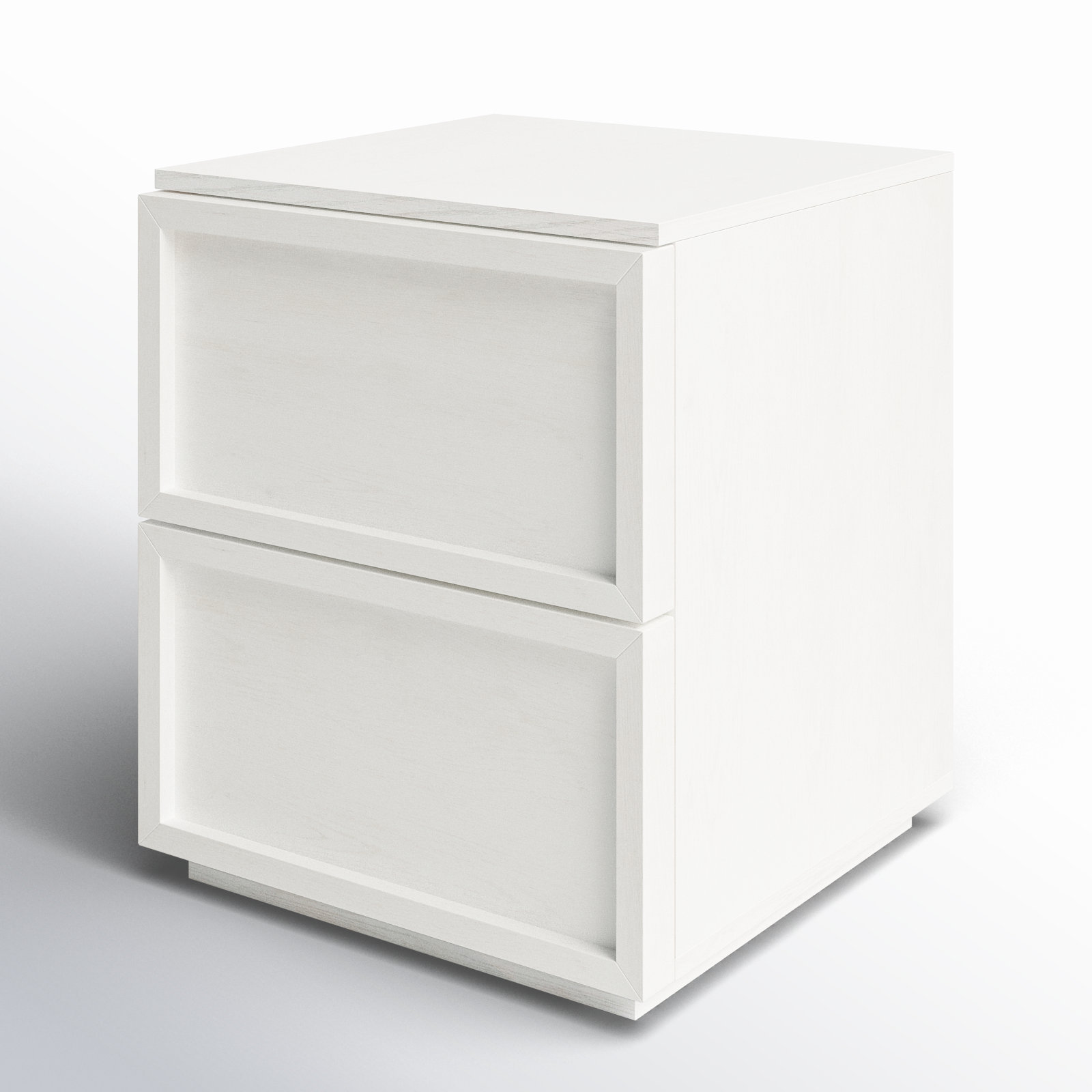 Hudson 2-Drawer Nightstand , White Washed