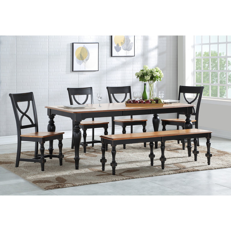 Iestyn 17.25'' H Solid Wood Side Chair, Ebony/Spice
