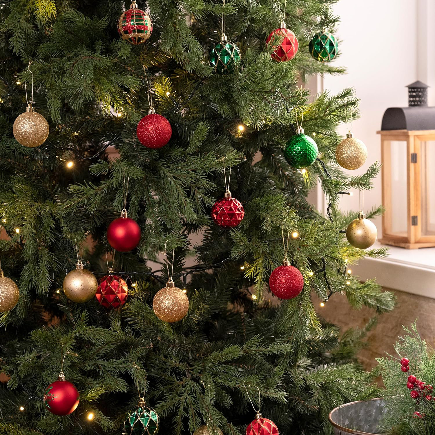 The Holiday Aisle® Christmas Tree Decorations Ornament Set, 50Ct, 2.36