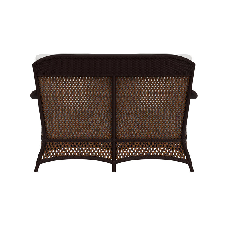 Grand Traverse Outdoor 2 - Seat Loveseat, Canvas Natural Sunbrella® Canvas, Caramel