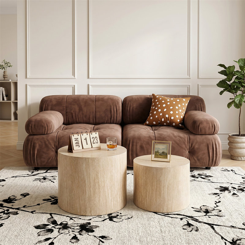 Ensemble de tables basses modernes avec pieds antidérapants