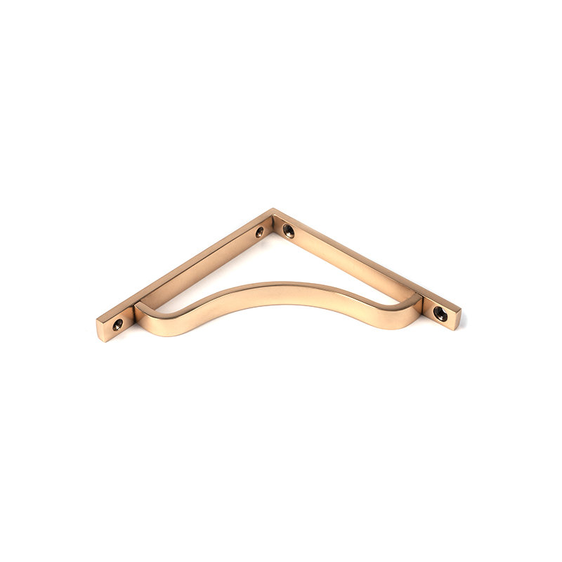 Abingdon Shelf Bracket, Polished Bronze, 15cm H x 5.9cm W x 1.5cm D