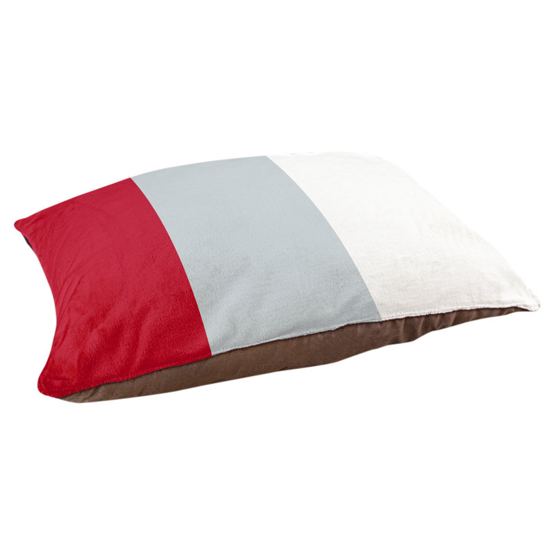 Los Angeles Anaheim Polyester Pet Bed, Extra Large (50" W x 40" D x 17" H), Red/Silver/White