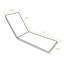 Ensemble de 2 coussins de rechange pour fauteuil de jardin, coussin de siège pour chaise longue - jaune/blanc (coussin seulement)