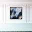 «Abstract Gold Blue Fall Paint», reproduction d'art graphique encadrée-25408814-25408812