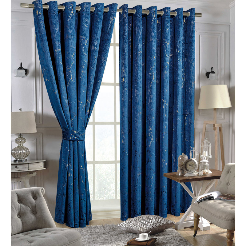 Delyth Blackout Curtain Pair, Beige, Width 168 x Drop 229cm