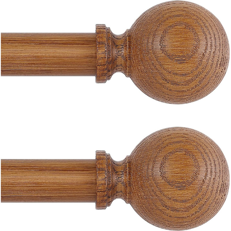 2 Pack Wood Curtain Rods