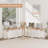 L-Shaped Corner Storage Bench with Cushioned Seating, Kitchen Breakfast Nook Bench, Space-Saving Entryway Corner Bench