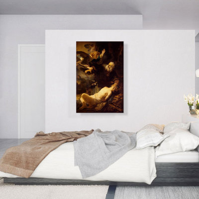 " The Sacrifice Of Isaac 1630 " by Rembrandt Van Rijn Painting Print