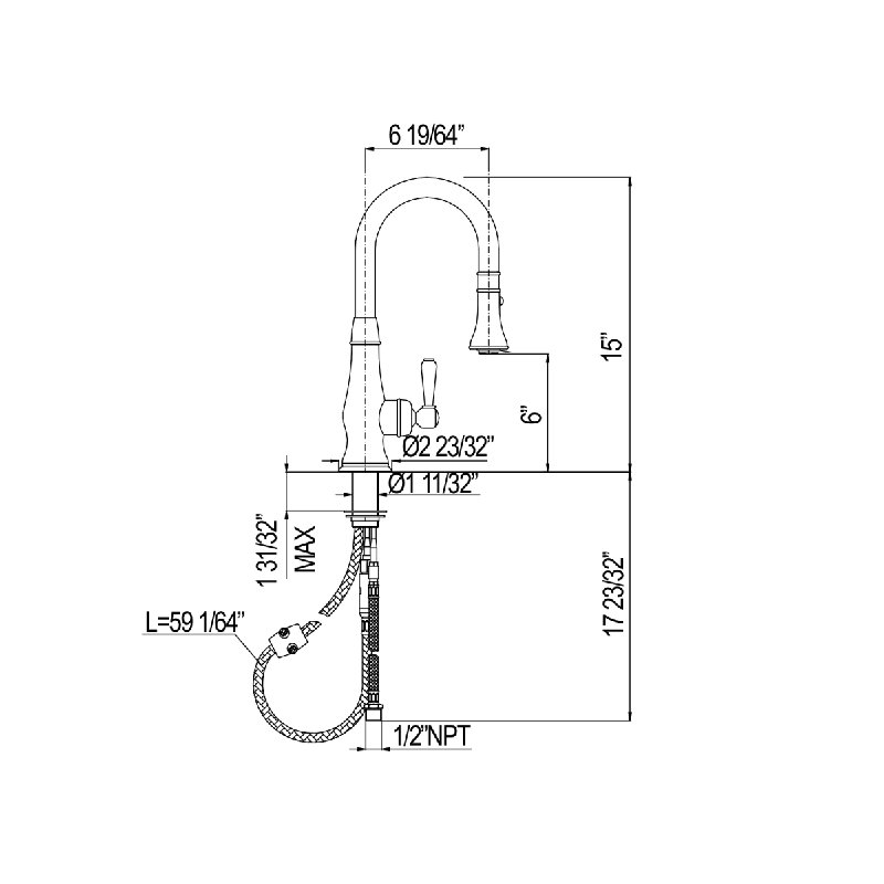 Patrizia™ Pull-Down Bar Faucet with Accessories, Polished Chrome