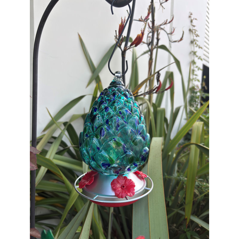 FLEUR À OISEAUX EN VERRE, YELLOW MULTI