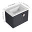 Meuble-lavabo de salle de bain avec lavabo en céramique - Porte murale à fermeture douce de 28 pouces et poignées en métal de style moderne pour petites salles de bain-893005581-893005582